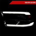 2009-2019 Dodge Ram 1500/ 2010-2019 Dodge Ram 2500/3500 LED Strip Factory Style Headlights (Matte Black Housing/Clear Lens)