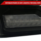 2009-2018 Dodge RAM 1500/2010-2018 RAM 2500 3500 Dual Switchback Sequential LED Bar Factory Style Headlights (Matte Black Housing/Smoked lens)