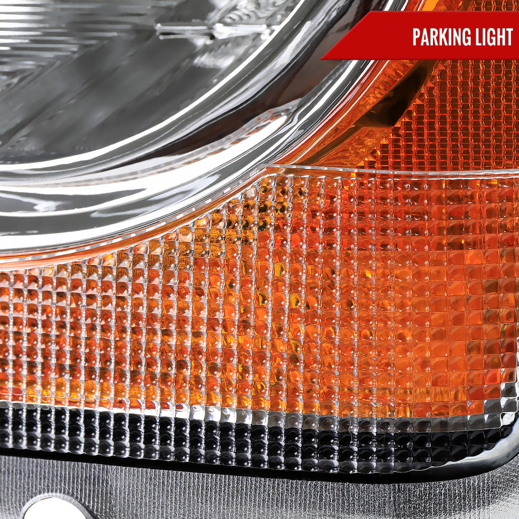 2004-2006 Dodge Durango Factory Style Headlights (Chrome Housing/Clear Lens)