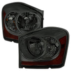 2004-2006 Dodge Durango Factory Style Headlights (Chrome Housing/Smoked Lens)