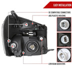 2005-2009 Chevrolet Equinox Factory Style Headlights w/ Amber Reflector (Chrome Housing/Smoked Lens)