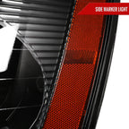 2005-2009 Chevrolet Equinox Factory Style Headlights w/ Amber Reflector (Matte Black Housing/Clear Lens)