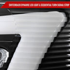 2005-2009 Chevy Equinox Factory Style Headlights with Sequential Switchback LED Bar Turn Signal (Matte Black Housing / Clear Lens)