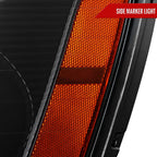 2005-2009 Chevy Equinox Factory Style Headlights with Sequential Switchback LED Bar Turn Signal (Matte Black Housing / Clear Lens)