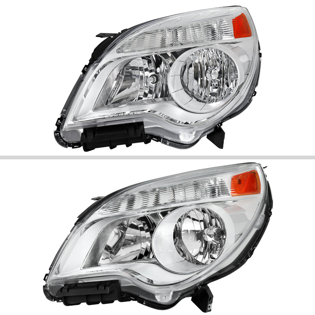 2010??‚??2015 Chevrolet Equinox Driver Side Factory Style Headlight (Chrome Housing / Clear Lens)