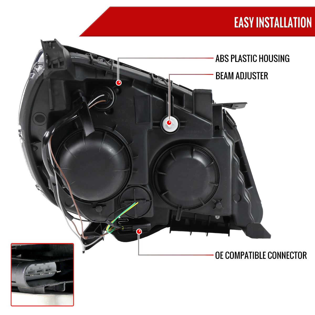 2010??‚??2015 Chevrolet Equinox Driver Side Factory Style Headlight (Chrome Housing / Clear Lens)