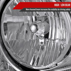 2004-2008 Ford F-150/ 2006-2008 Lincoln Mark LT Replacement Crystal Headlights w/ Amber Reflector (Chrome Housing/Clear Lens)