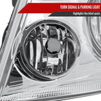 2004-2008 Ford F-150/ 2006-2008 Lincoln Mark LT Replacement Crystal Headlights w/ Amber Reflector (Chrome Housing/Clear Lens)