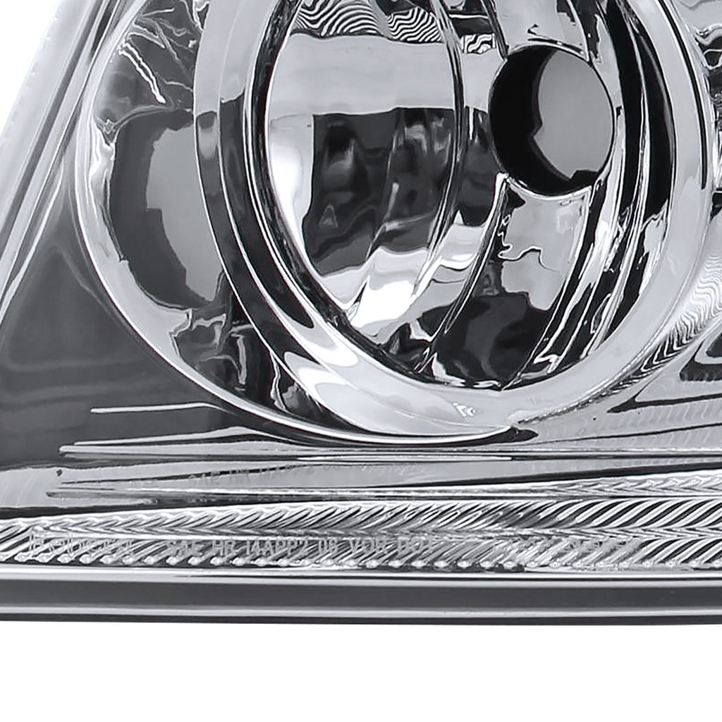 2004-2008 Ford F-150/ 2006-2008 Lincoln Mark LT Replacement Crystal Headlights w/ Amber Reflector (Chrome Housing/Clear Lens)