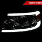 2004-2008 Ford F-150/ 2006-2008 Lincoln Mark LT LED Bar Factory Style Headlights (Chrome Housing/Smoked Lens)