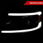 2004-2008 Ford F-150/ 2006-2008 Lincoln Mark LT LED Strip Factory Style Headlights (Matte Black Housing/Clear Lens)