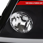 2004-2008 Ford F-150/ 2006-2008 Lincoln Mark LT LED Strip Factory Style Headlights (Matte Black Housing/Clear Lens)