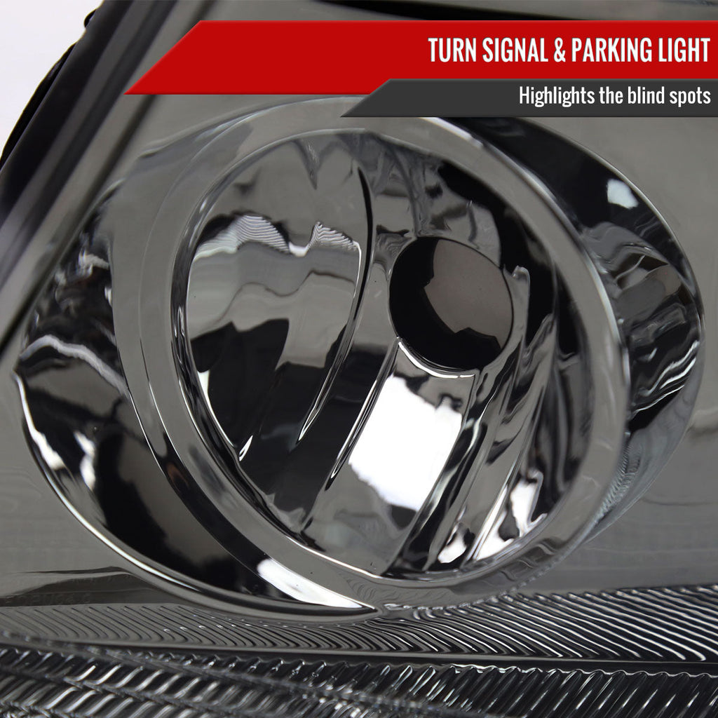 2004-2008 Ford F-150/2006-2008 Lincoln Mark LT Factory Style Headlights w/ Amber Reflector (Chrome Housing/Light Smoked Lens)