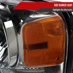 2004-2008 Ford F-150/2006-2008 Lincoln Mark LT Factory Style Headlights w/ Amber Reflector (Chrome Housing/Light Smoked Lens)