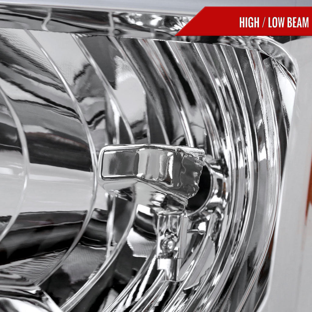 2009-2014 Ford F-150 LED Tube Factory Style Headlights (Chrome Housing/Clear Lens)