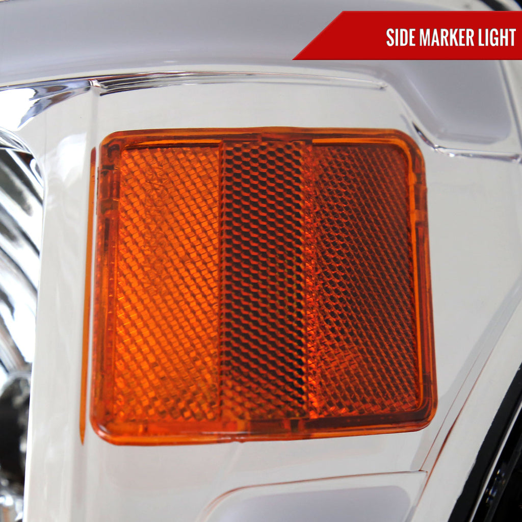 2009-2014 Ford F-150 LED Tube Factory Style Headlights (Chrome Housing/Clear Lens)