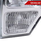 2009-2014 Ford F-150 Factory Style Headlights (Chrome Housing/Clear Lens)