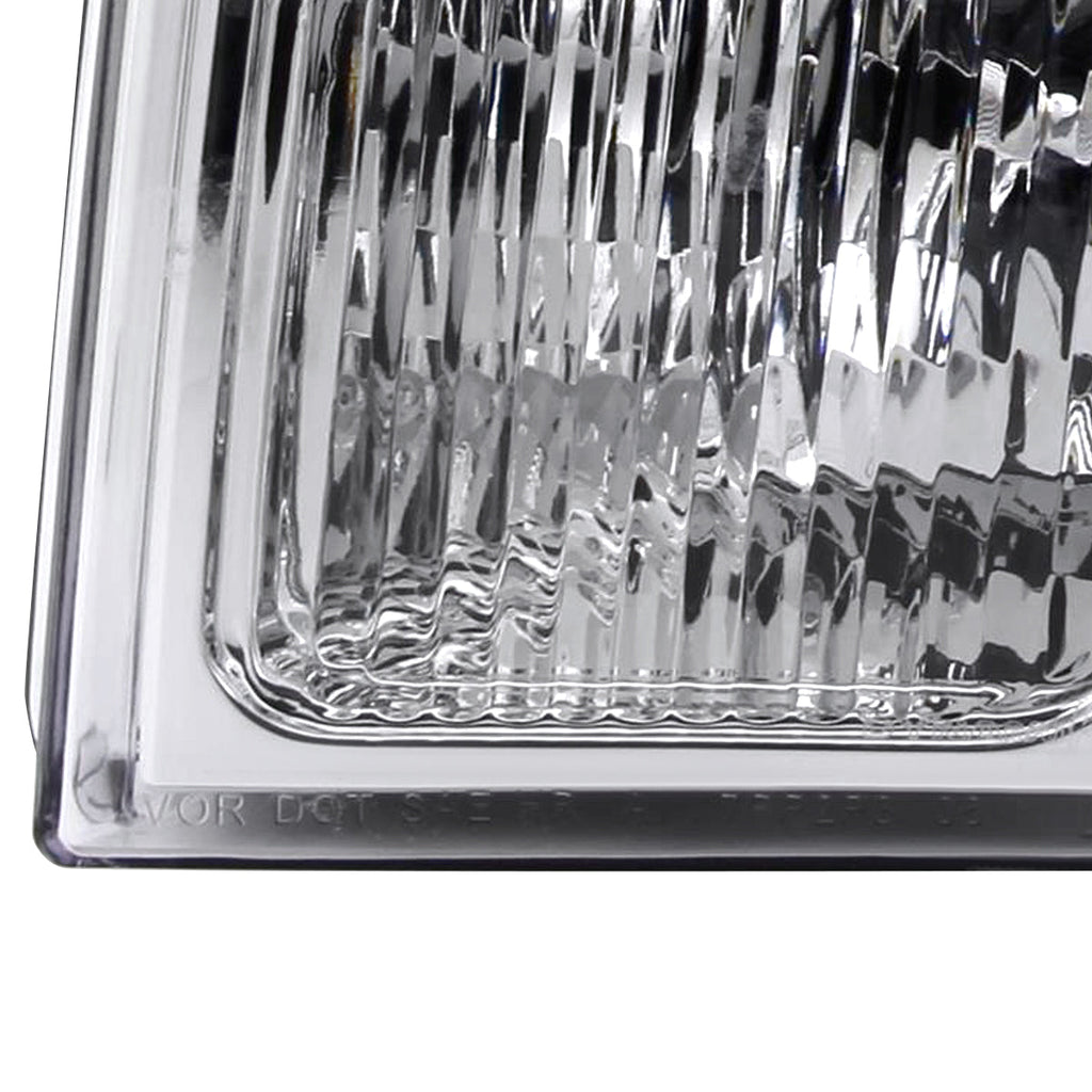 2009-2014 Ford F-150 Factory Style Crystal Headlights w/ Amber Reflector (Chrome Housing/Clear Lens)