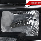 2009-2014 Ford F-150 Factory Style Headlights (Matte Black Housing/Clear Lens)