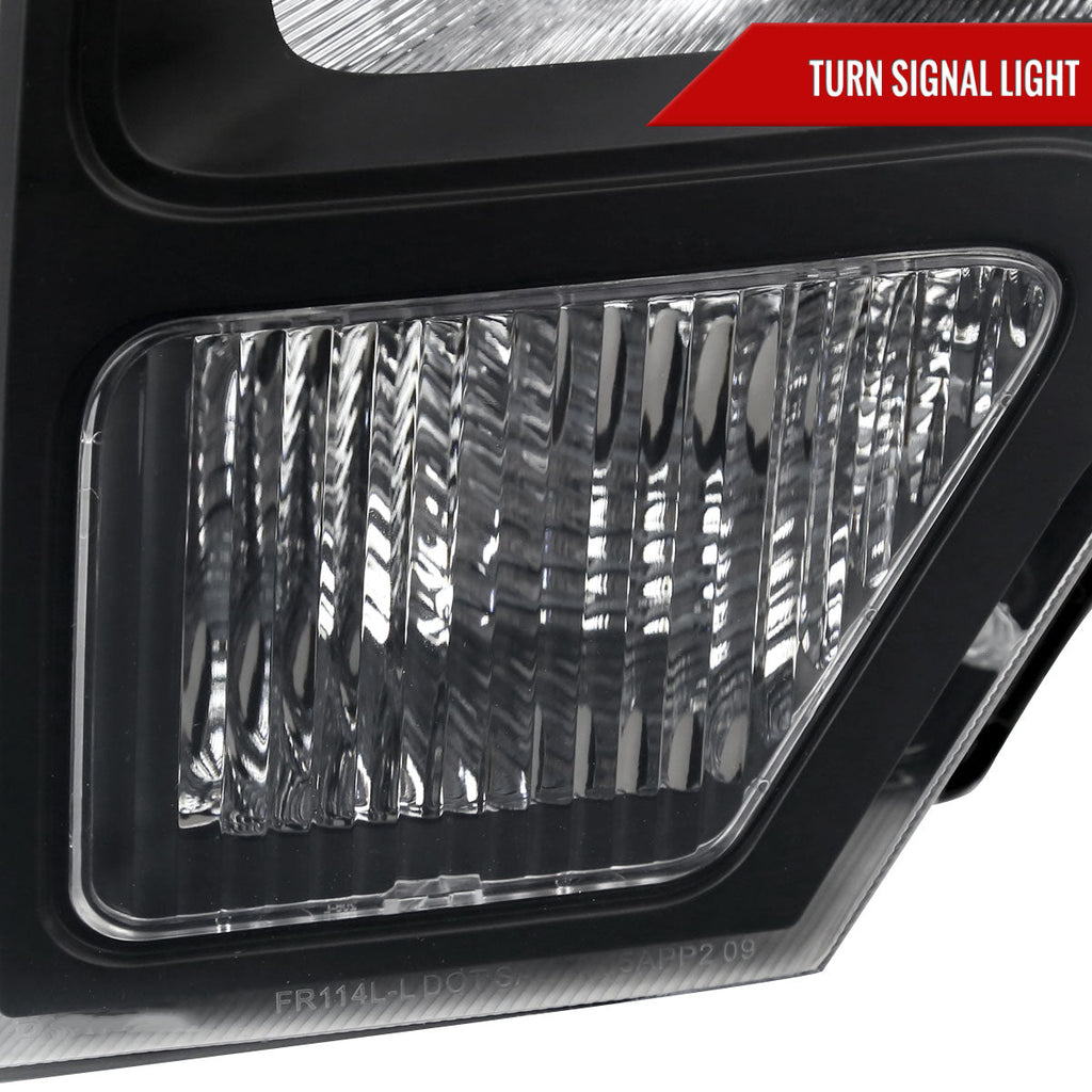 2009-2014 Ford F-150 Factory Style Headlights (Matte Black Housing/Clear Lens)