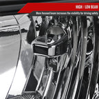 2009-2014 Ford F-150 Factory Style Crystal Headlights w/ Amber Reflector (Matte Black Housing/Clear Lens)