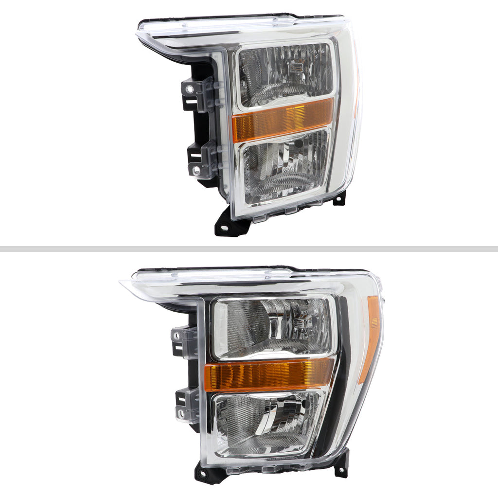 2021-2023 Ford F-150  Factory Style Headlight (Chrome Housing / Clear Lens ) - Driver Side Ony