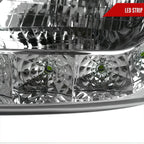 1997-2004 Ford F-150/Expedition Factory Style Crystal Headlights w/ SMD LED Light Strip (Chrome Housing/Clear Lens)
