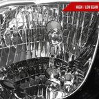 1997-2004 Ford F-150/Expedition Factory Style Crystal Headlights w/ SMD LED Light Strip (Matte Black Housing/Clear Lens)