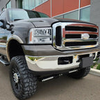 2005-2007 Ford F-250/F-350/F-450/F-550 Super Duty Dual LED C-Bar Factory Style Headlights (Chrome Housing/Clear Lens)