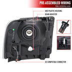 2005-2007 Ford F-250/F-350/F-450/F-550 Super Duty Dual LED C-Bar Factory Style Headlights (Matte Black Housing/Smoked Lens)