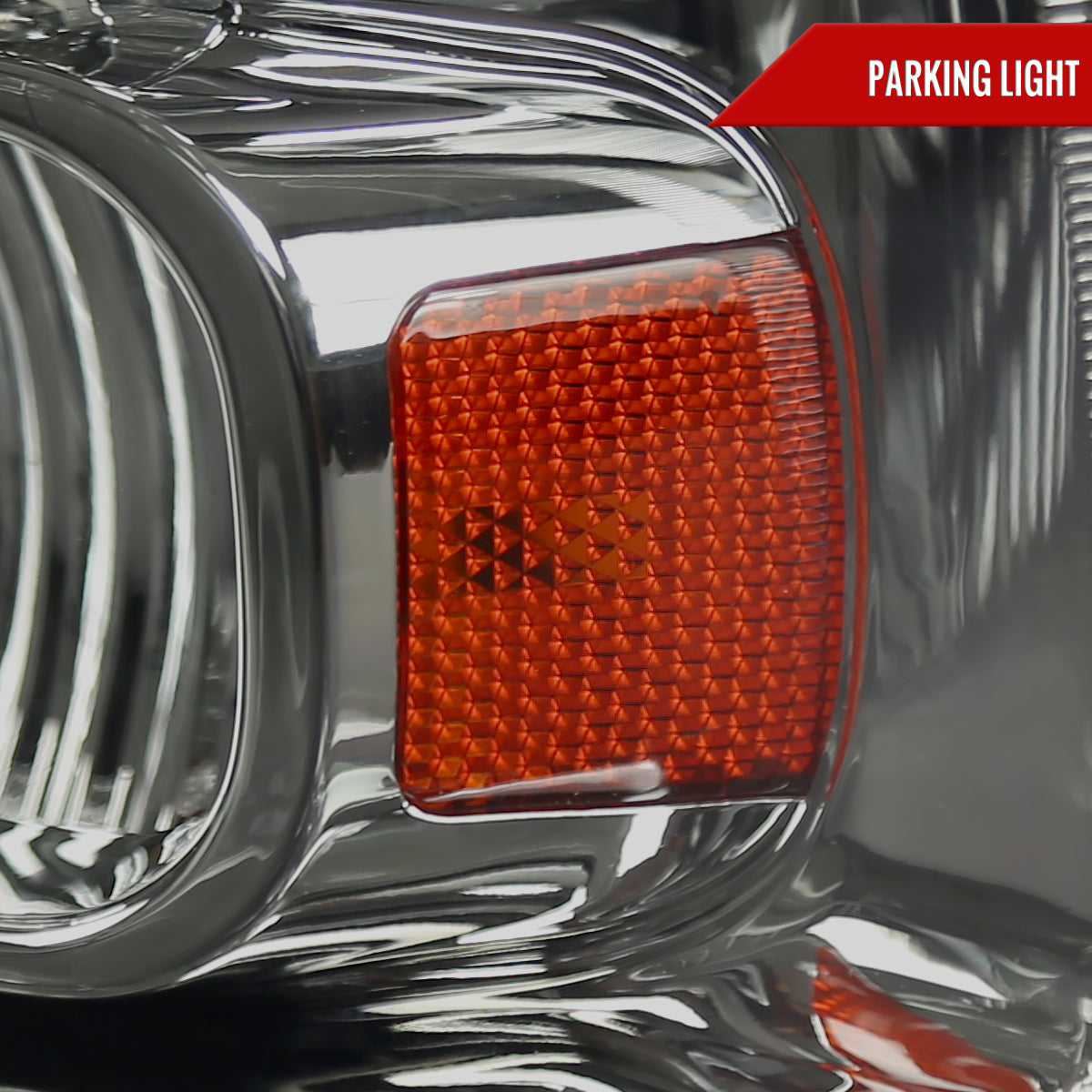 2005-2007 Ford F-250/F-350/F-450/F-550/Excursion Crystal Headlights (Chrome Housing/Somke Lens)