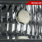 2005-2007 Ford F-250/F-350/F-450/F-550/Excursion Crystal Headlights w/ SMD LED Light Strip (Chrome Housing/Smoked Lens)