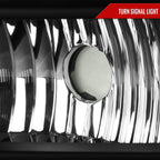 2005-2007 Ford F-250/F-350/F-450/F-550/Excursion Crystal Headlights (Matte Black Housing/Clear Lens)