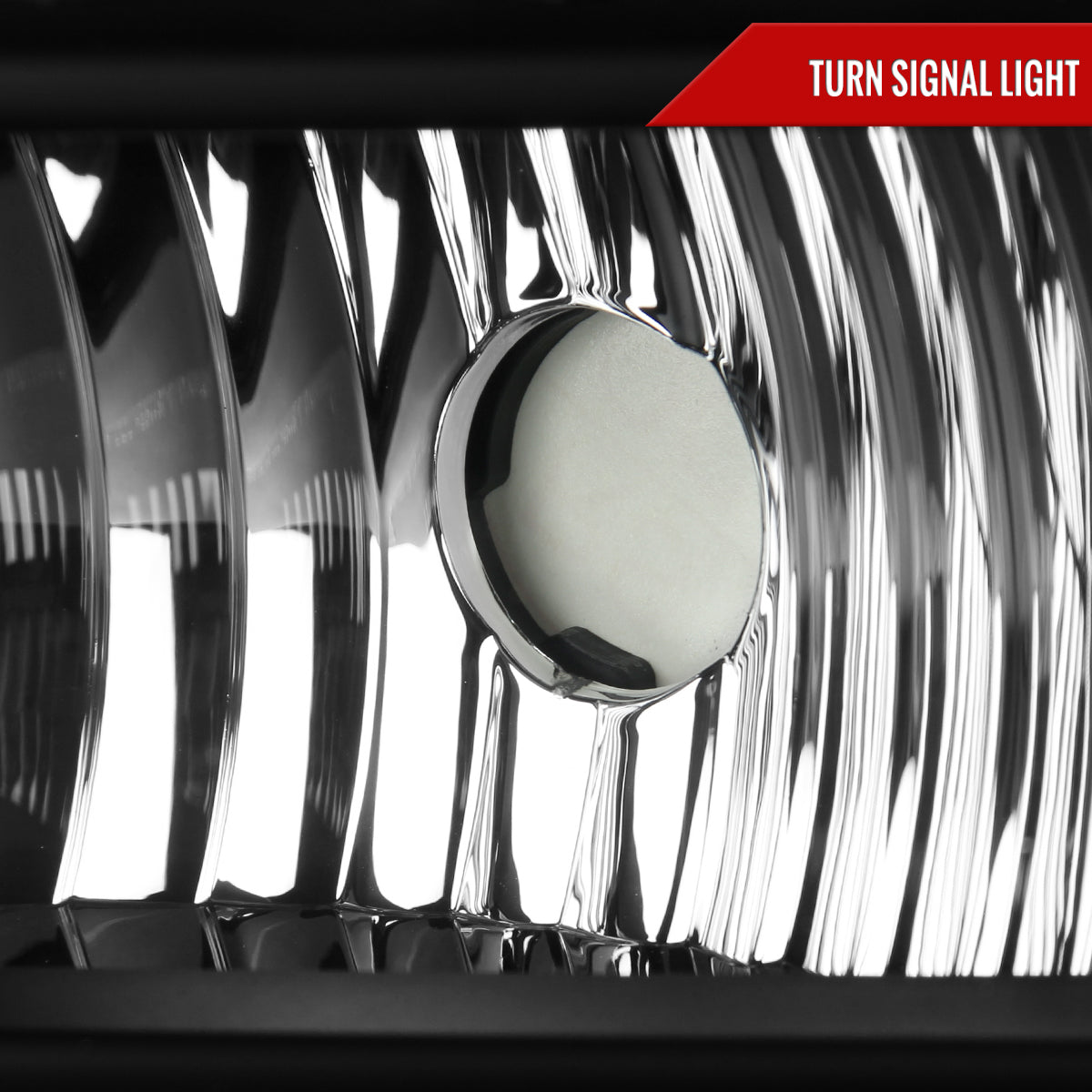 2005-2007 Ford F-250/F-350/F-450/F-550/Excursion Crystal Headlights w/ SMD LED Light Strip (Matte Black Housing/Clear Lens)
