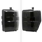 2008-2010 Ford F-250/F-350/F-450 Super Duty Factory Style Headlights w/ Amber Reflectors (Chrome Housing/Smoked Lens)