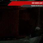 2008-2010 Ford F-250/F-350/F-450 Super Duty Factory Style Headlights w/ Amber Reflectors (Chrome Housing/Smoked Lens)