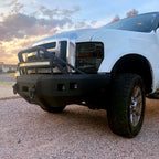 2008-2010 Ford F-250/F-350/F-450 Super Duty Factory Style Headlights w/ Amber Reflectors (Chrome Housing/Smoked Lens)