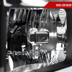 2008-2010 Ford F-250/F-350/F-450/F-550 Super Duty LED Sequential Signal Factory Style Headlights (Matte Black Housing/Clear Lens)