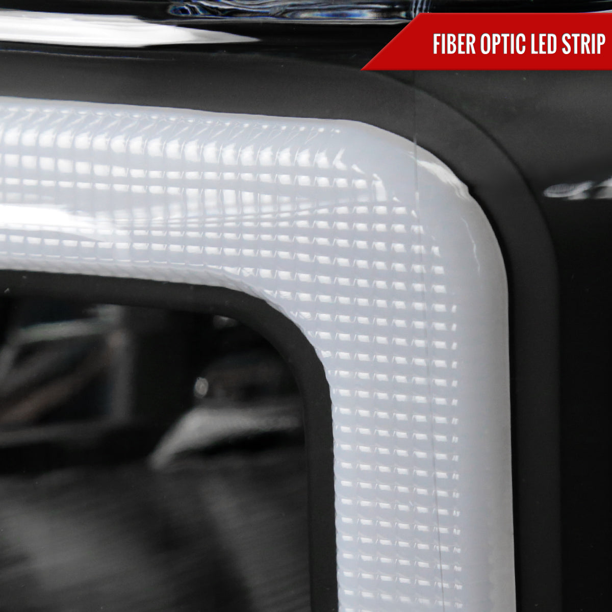 2008-2010 Ford F-250/F-350/F-450/F-550 Super Duty LED Sequential Signal Factory Style Headlights (Matte Black Housing/Clear Lens)