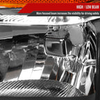 2008-2010 Ford F-250/F-350/F-450 Super Duty Factory Style Headlights w/ Amber Reflectors (Matte Black Housing/Clear Lens)