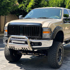 2008-2010 Ford F-250/F-350/F-450 Super Duty Factory Style Headlights w/ Amber Reflectors (Matte Black Housing/Clear Lens)