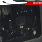 2008-2010 Ford F-250/F-350/F-450/F-550 Super Duty LED Sequential Signal Factory Style Headlights (Matte Black Housing/Smoked Lens)