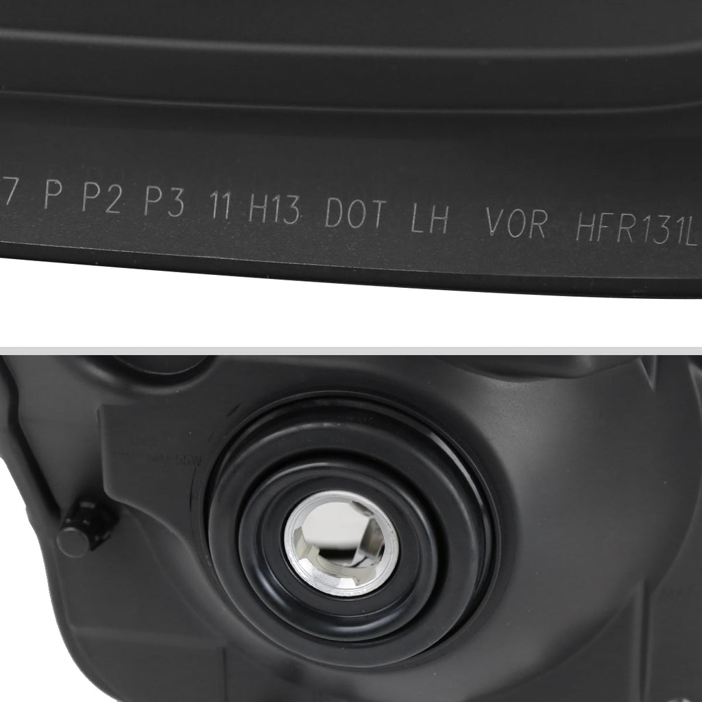 2011-2016 Ford F-250/F-350/F-450/F-550 Super Duty Factory Style Headlights w/ Amber Reflectors (Matte Black Housing/Clear Lens)