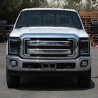 2011-2016 Ford F-250/F-350/F-450/F-550 Super Duty LED C-Bar Factory Style Headlights (Black Housing/Smoked Lens)