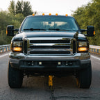 1999-2004 Ford Excursion/F-250/F-350/F-450/F-550 Crystal Headlights (Matte Black Housing/Clear Lens)