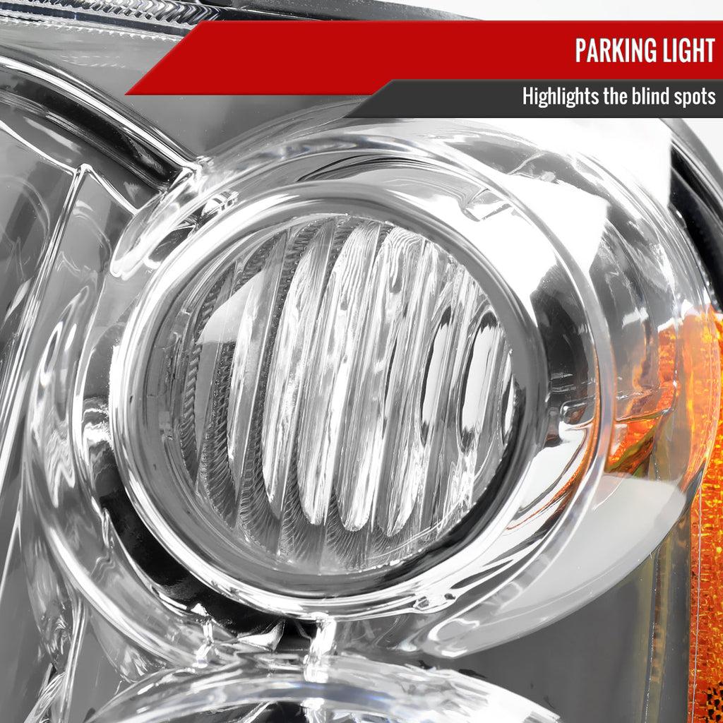 2001-2004 Nissan Frontier XE Factory Style Headlights (Chrome Housing/Clear Lens)