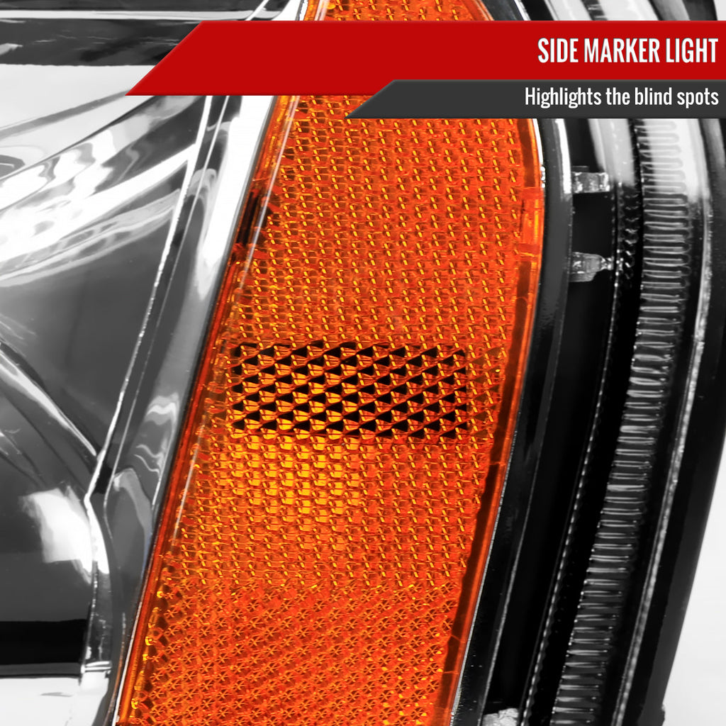 2001-2004 Nissan Frontier XE Factory Style Headlights (Chrome Housing/Clear Lens)