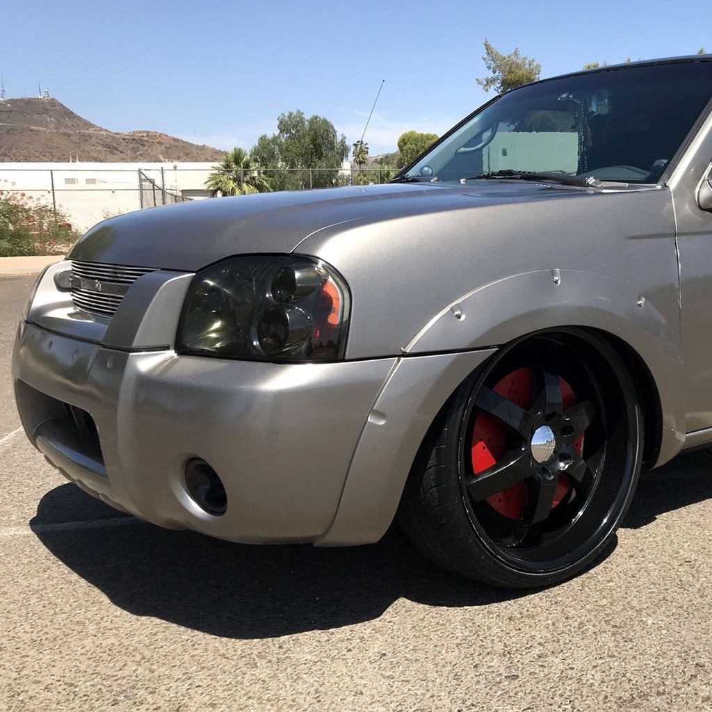 2001-2004 Nissan Frontier XE Factory Style Headlight (Chrome Housing/Smoked Lens)