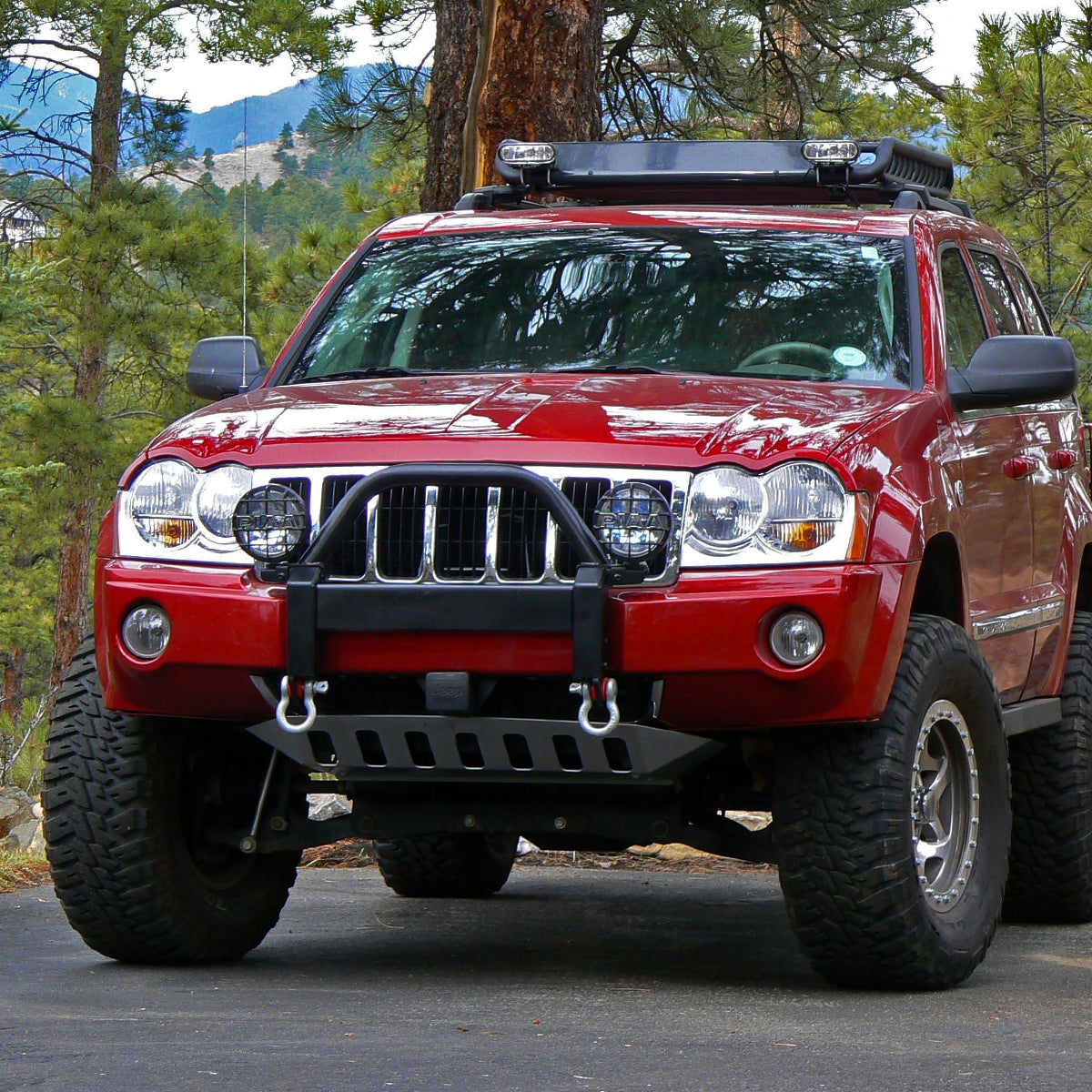 2005-2007 Jeep Grand Cherokee Factory Style Headlights (Chrome Housing/Clear Lens)