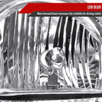 2005-2007 Jeep Grand Cherokee Factory Style Headlights (Chrome Housing/Clear Lens)